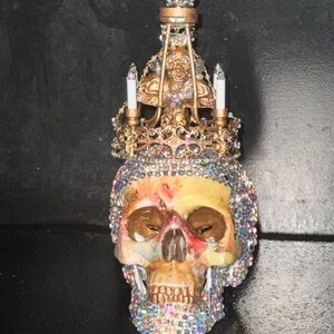 Crystal Skull with Ornate Crown